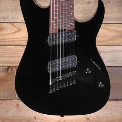 Ibanez RGMS8 Multi-Scale 8-String Electric Guitar Black image 1
