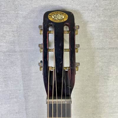 Oahu Hawaiian Guitar 1940s Sunburst Lap Steel Slide Acoustic Square Neck w/ Original Case image 5