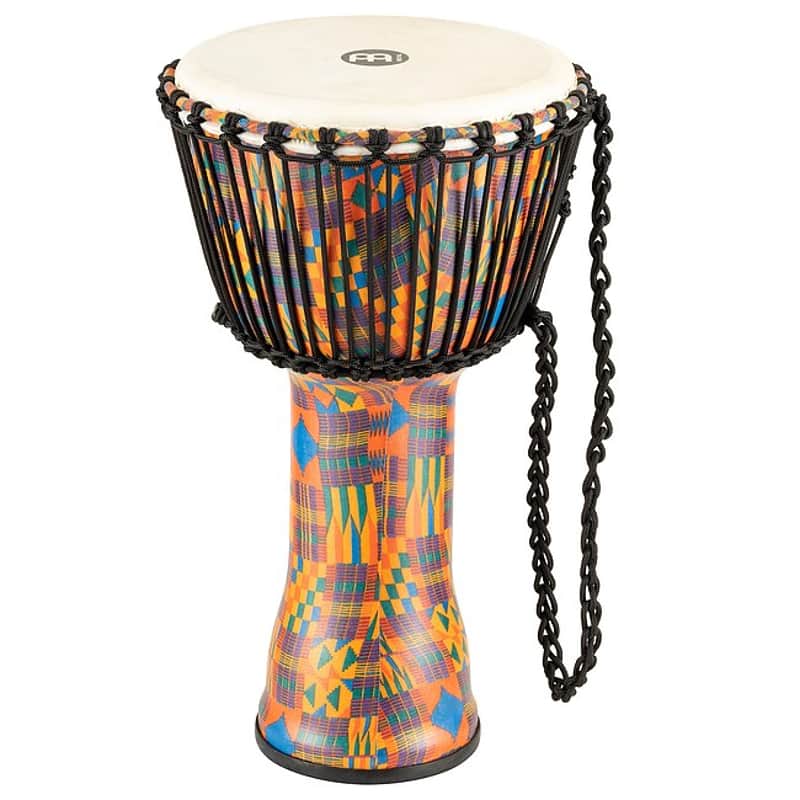 MEINL PADJ2-M-G (Ziegenfell) Travel African Djembe 10 Zoll kenyan quilt image 1