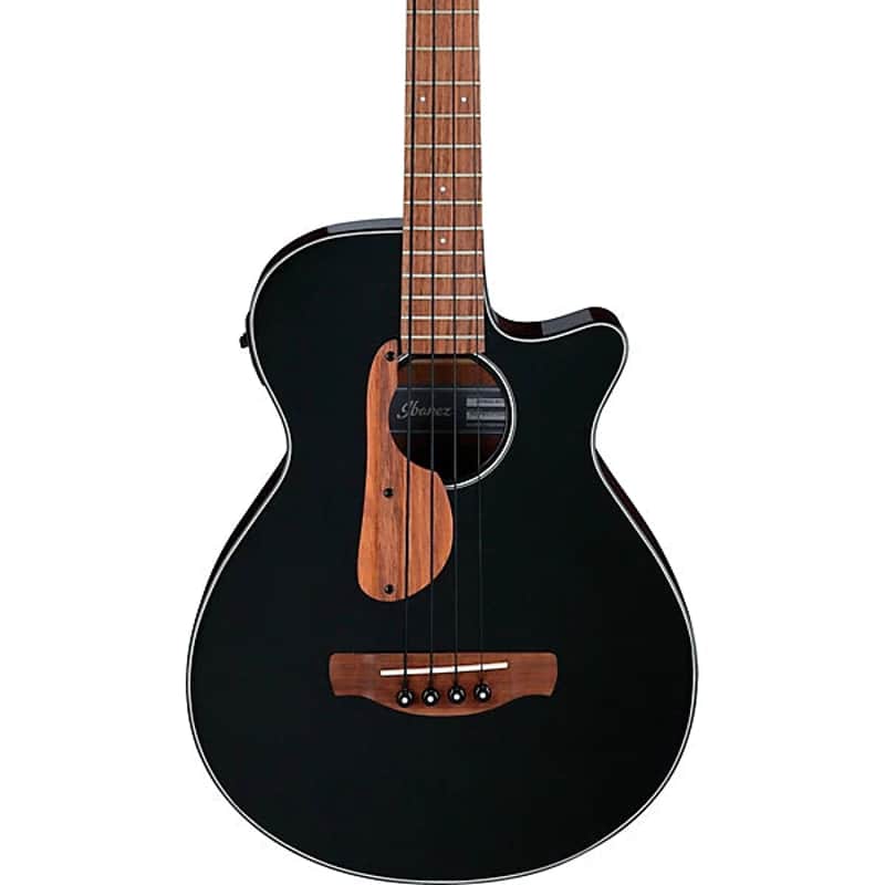 Ibanez AEGB24E Acoustic-Electric Bass Guitar Black Gloss image 1