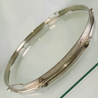 Ludwig 15"NOB BRASS Triple-Flange Snare Drum Resonant Rim/Hoop 8Lug Nickel WFL image 5
