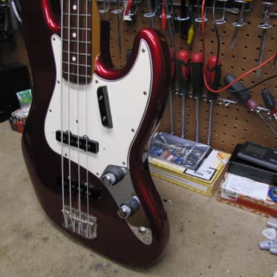 Fender Jazz Bass 62 1962 RI Reissue Stack Knob USA 1989 - Candy Apple Red image 4