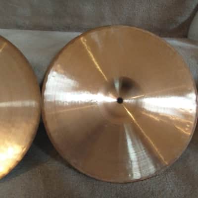 Paiste Vintage series 505 green label 14 in hi hat cymbals, 953/1109 grams excellent condition! image 9