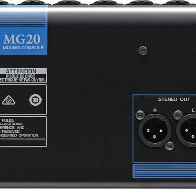 Yamaha MG20 20 Input, 6 Bus Mixer w/ Compression and Rack Kit image 4