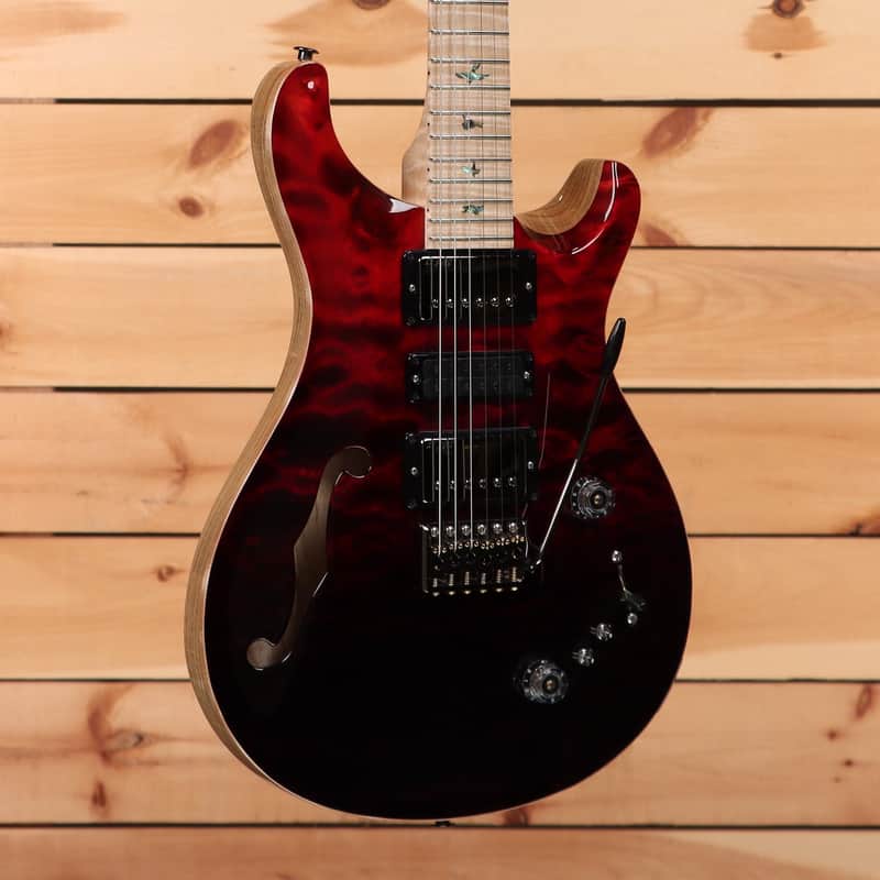 Paul Reed Smith Special 22 Semi-Hollow Wood Library - Fire Red to Grey Black Fade-24 0391763 image 1