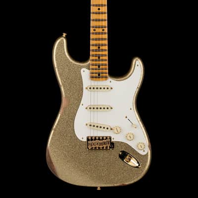 Fender Custom Shop Limited Edition 1957 Stratocaster Relic/Closet Classic Hardware - Gold Sparkle #81652 image 3