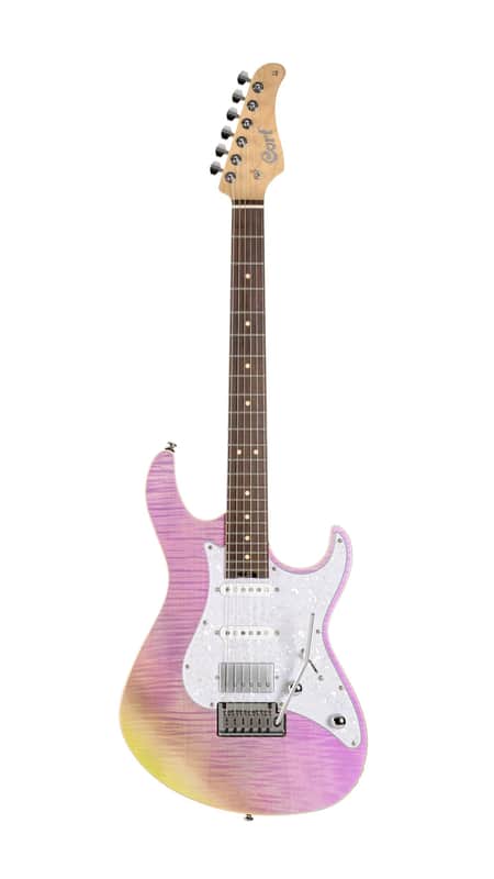 Cort G280 Select 6-String Electric Guitar Transparent Chameleon Purple image 1