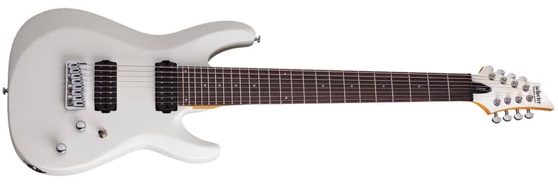 Schecter Guitar Research C-8 Deluxe 8-String Electric Guitar Satin White image 1