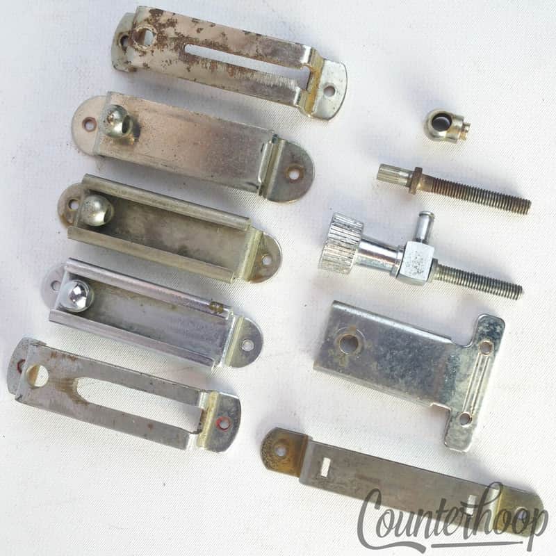 Slingerland/Leedy/++ Strainer/Throw-Off/Butt Plate Parts Lot Vintage 50s Nickel image 1