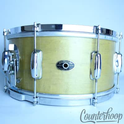 Slingerland 14x7"Snare Drum Natural Maple Student 8Lug Chicago USA 60s COB Brass image 1