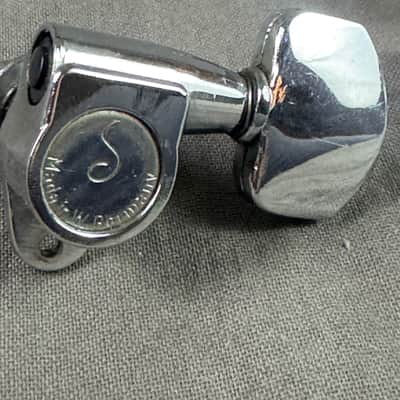 1970s Schaller M6 Split Shaft 3 + 3 Tuning Machines image 8