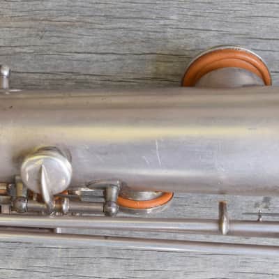 Buescher True Tone Soprano 1924 Silver Plated Sax Bild 7