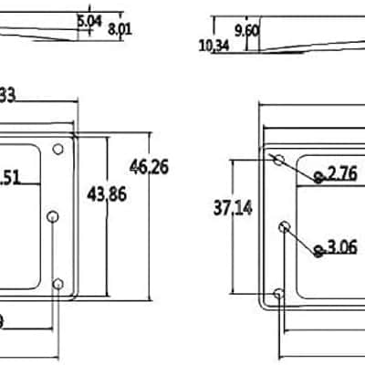 Curved Bottom Metal Humbucker Pickup Mounting Ring Set image 2