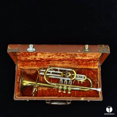 F.E. Olds Standard Los Angeles Bb cornet LM gamonbrass case mouthpiece image 3