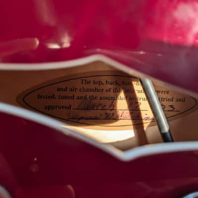 2003 Gibson Custom Historic Art - Tal Farlow, Wine Red - Master Model Label luthier James W Hutchins "HUTCH" image 10