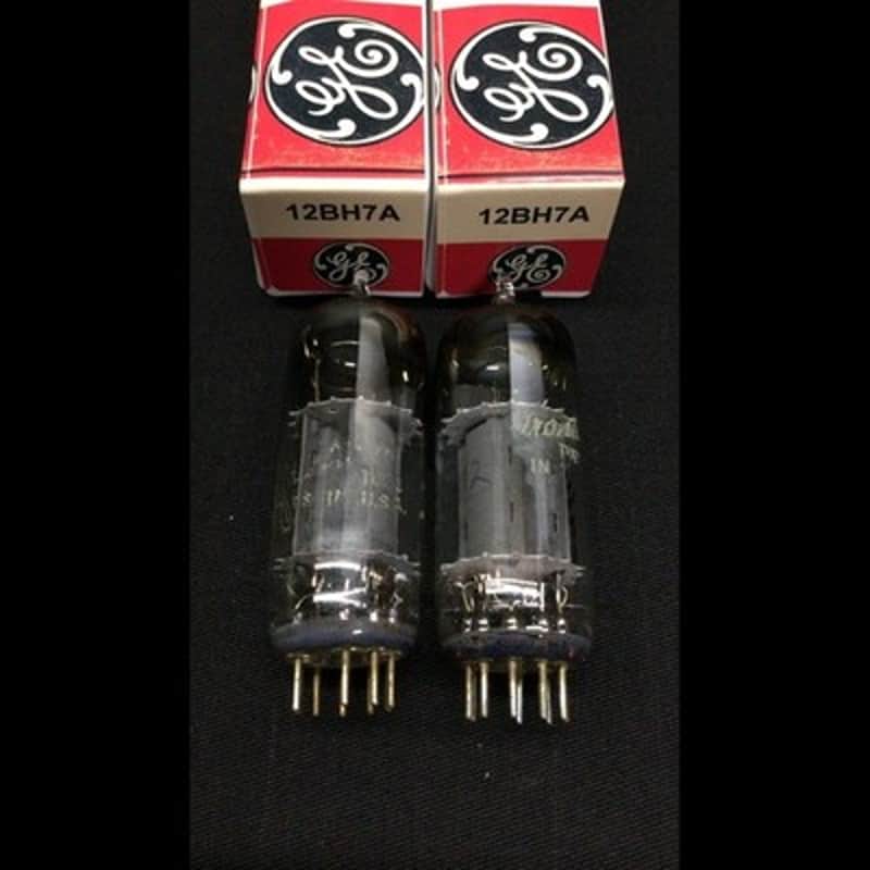 MATCHED PAIR GE 12BH7A D Getter Vintage Audio VACUUM TUBES Tested 10.9814 image 1
