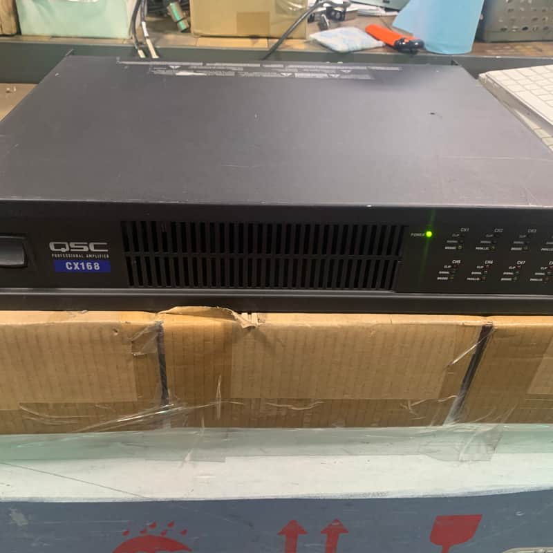 2010s QSC CX168 8-Channel Commercial Power Amplifier Black