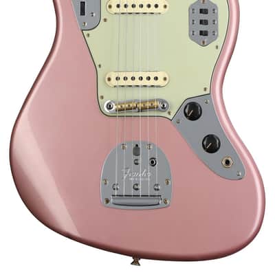 Fender Custom Shop 1964 Jaguar Journeyman Relic Electric Guitar - Faded Aged Burgundy Mist Metallic image 1