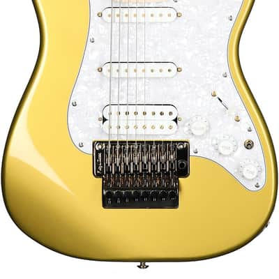 ESP LTD Javier Reyes JRV-8 Electric Guitar (with Case), Metallic Gold image 2