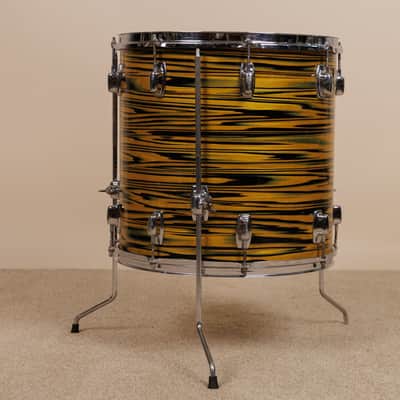 1970s Ludwig Standard 16x16 Lemon Strata Floor Tom image 9