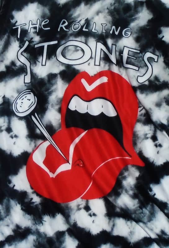 rolling stones tongue and nail 2024 m woman tee - angie bitch satisfaction ampeg jagger keith image 1