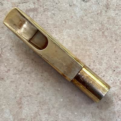 Used Selmer USA Long Neck Metal Tenor Sax 7 Star Mouthpiece; leather ligature and cap image 5