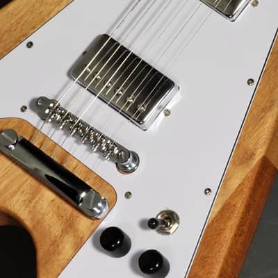 Vintage Strings Flying V - Soild Mahogany 2020's - Natural Matt image 12