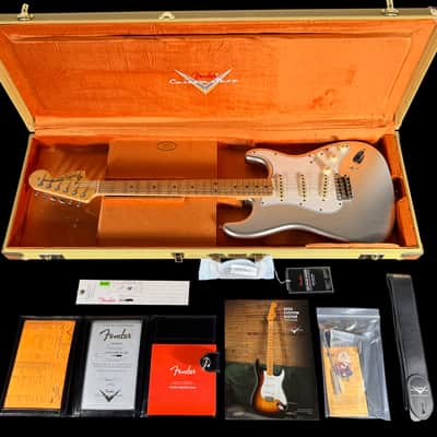 2024 Fender Stratocaster 1969 Custom Shop '69 Reissue Strat Journeyman Relic ~ Aged Fire Mist Silver image 12