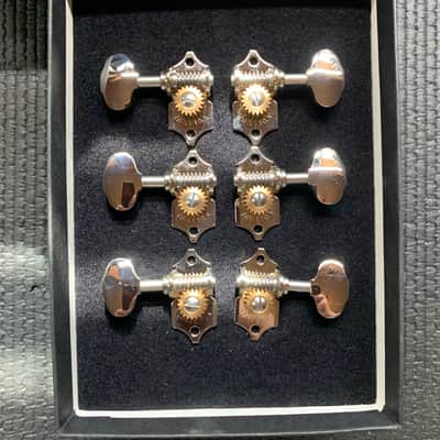 2024 Walverly High Ratio (18:1) 3x3 Nickel Butterbean Tuners Tuning Machines Pegs Heads image 8