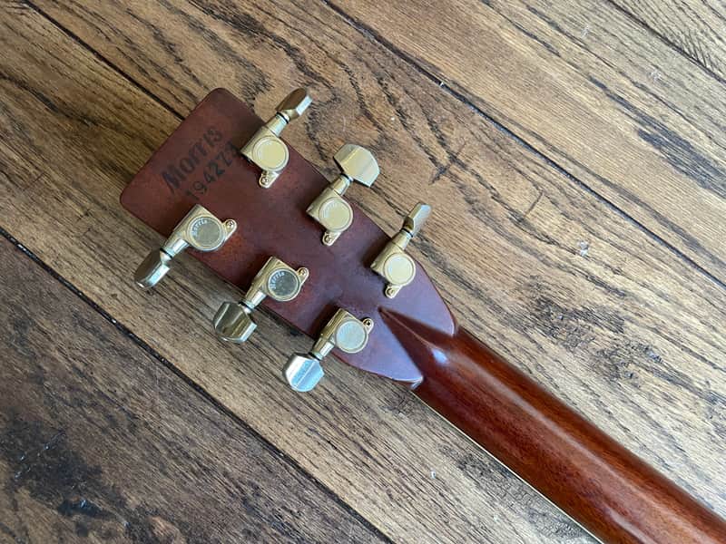 Vintage 1980s Morris TF-801 Acoustic Dreadnaught Guitar D45 MIJ