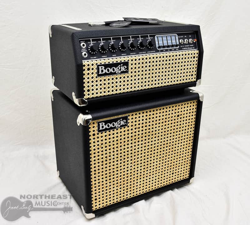 Mesa Boogie Mark IIC+ HRG Amplifier w/ Matching Vintage Thiele Cab - Black Bronco, Wicker Grille image 1