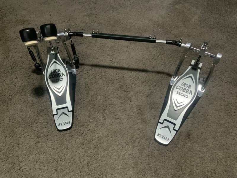 Tama HP200PTWL Iron Cobra 200 Power Glide Twin Bass Drum Pedal (Left-Footed) 2020 - Chrome / Black image 1