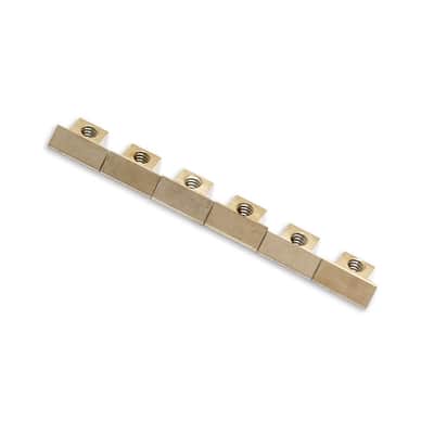 6 brass Saddles for ABR style Tune-O-Matic bridge Nickel image 1