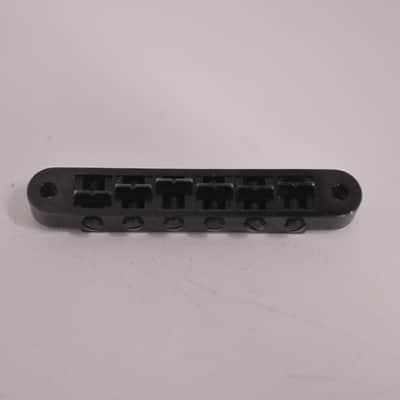 Gibson Nashville Tune-O-Matic Bridge BLACK Chrome Accessories Les Paul Custom Standard image 2