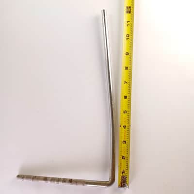 Slingerland 3/8x7x12"Cymbal L-Arm Rod Chrome Vintage 50s Bass Drum Mount Holder image 1