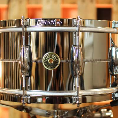 Gretsch 6.5x14 USA Custom Chrome over Brass Snare Drum w/ 301 Hoop Build - G4164 image 1