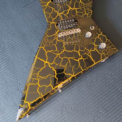 2007 ESP EX Explorer Yellow Crackle Custom Order - ESP Takada Factory / ESP Custom Shop - JAPAN MIJ image 2