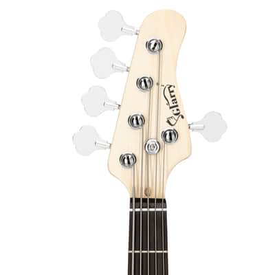 Glarry Burlywood GJazz Electric Full Size 5 String Bass Guitar image 3
