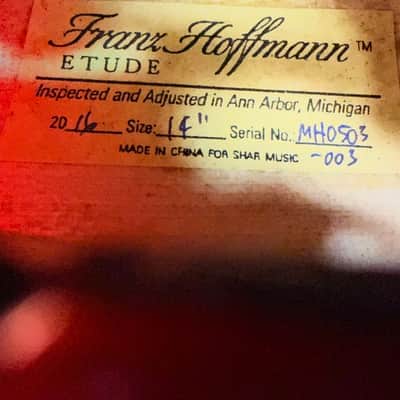 Franz Hoffman ETUDE 14" Viola - 216 SN: MH0503-003 image 3