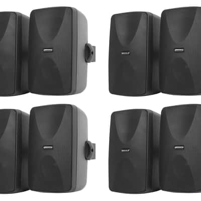 (8) Rockville WET-7020B Black 5.25" Swivel Multi Room Home Audio Wall Speakers image 1