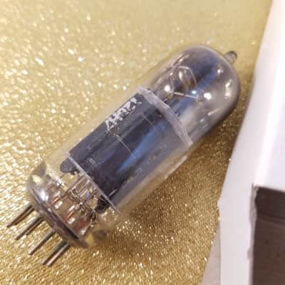Raytheon 12BH7A tNOS AT1000 TESTED Balanced! PI Vacuum Tube black plate 12BH7 dual triode 1951-1959 image 1