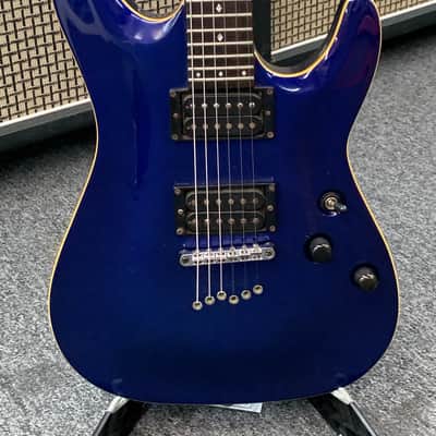 Schecter C-1 Diamond Series Blue with case image 1