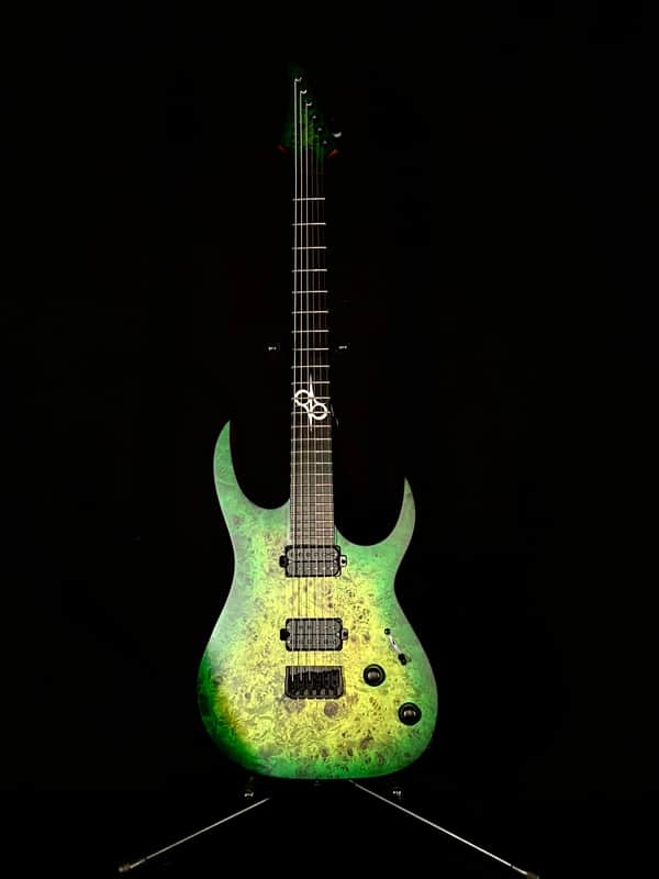 Solar S1.6HLB – Lime Burst Matte Electric Guitar image 1