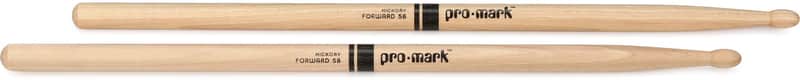 Promark Classic Forward DrumSticks - Hickory - 5B - Wood Tip (5-pack) Bundle image 1