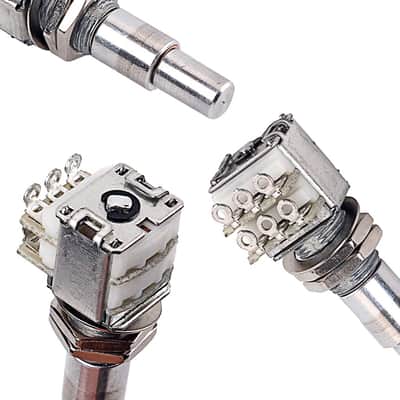 Guitar Bass Mini Dual Pots Stacked Concentric Potentiometer W/Center Detent B100K image 4