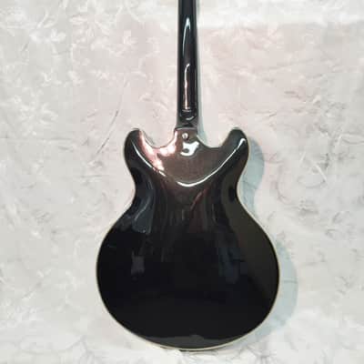 D'Angelico Premier DC 335 Style Semi-Hollow Body Electric Guitar-Black Flake-NEW! image 4