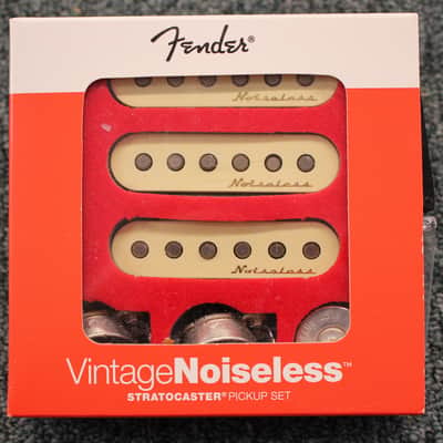 Fender 099-2115-000 Vintage Noiseless Stratocaster Pickup Set Aged White image 1