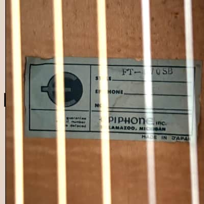 Epiphone FT-570Sb Sheraton 1973 - Cherry Burst Low Action Japan Hard Case. image 8