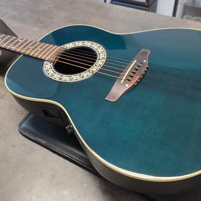 1993 Ovation American 1111 Balladeer RARE Cadillac Green USA CASE QUEEN TIME CAPSULE Acoustic Electric Deep Bowl Lyrachord Guitar image 14