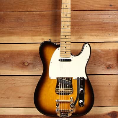 FENDER USA TELECASTER w/ BIGSBY! Tremolo Gold & Sunburst American Beauty 13415 image 4